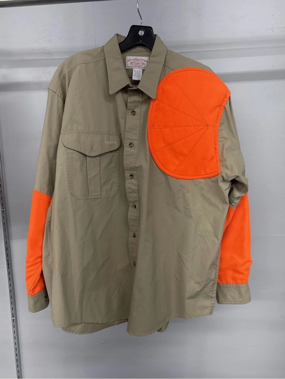 Vintage CC Filson Shooting Shirt Men’s Size XL Beige Heavyweight Style 550 LH